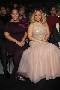 Tina and Erica Campbell (Mary Mary) enjoying the show at 2016 Stellar Awards.