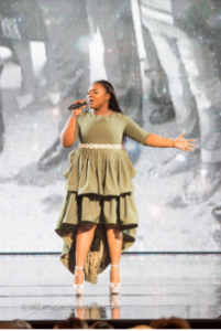 Jekalyn Carr, gospel recording artist performing.