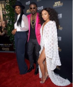 When Love Kills director, Tasha Smith and cast members Lance Gross and Niatia Lil Mama Kirkland at the Los Angeles premiere screening. Photo courtesy of TV One.