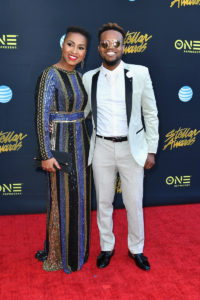 Photo of Big winner of the night, Travis Greene (R) and guest are all smiles on the Red Carpet at the 33rd annual Stellar Gospel Music Awards at the Orleans Arena on March 24, 2018 in Las Vegas, Nevada. (Photo by Earl Gibson III/Getty Images). Courtesy JL Media PR.