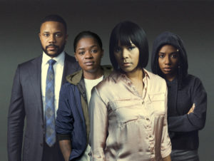 Down For Whatever cast: Hosea Chanchez (MIKE), Bre-Z (Denise), LeToya Luckette (Tracy) and Imani Hakim (Sony).