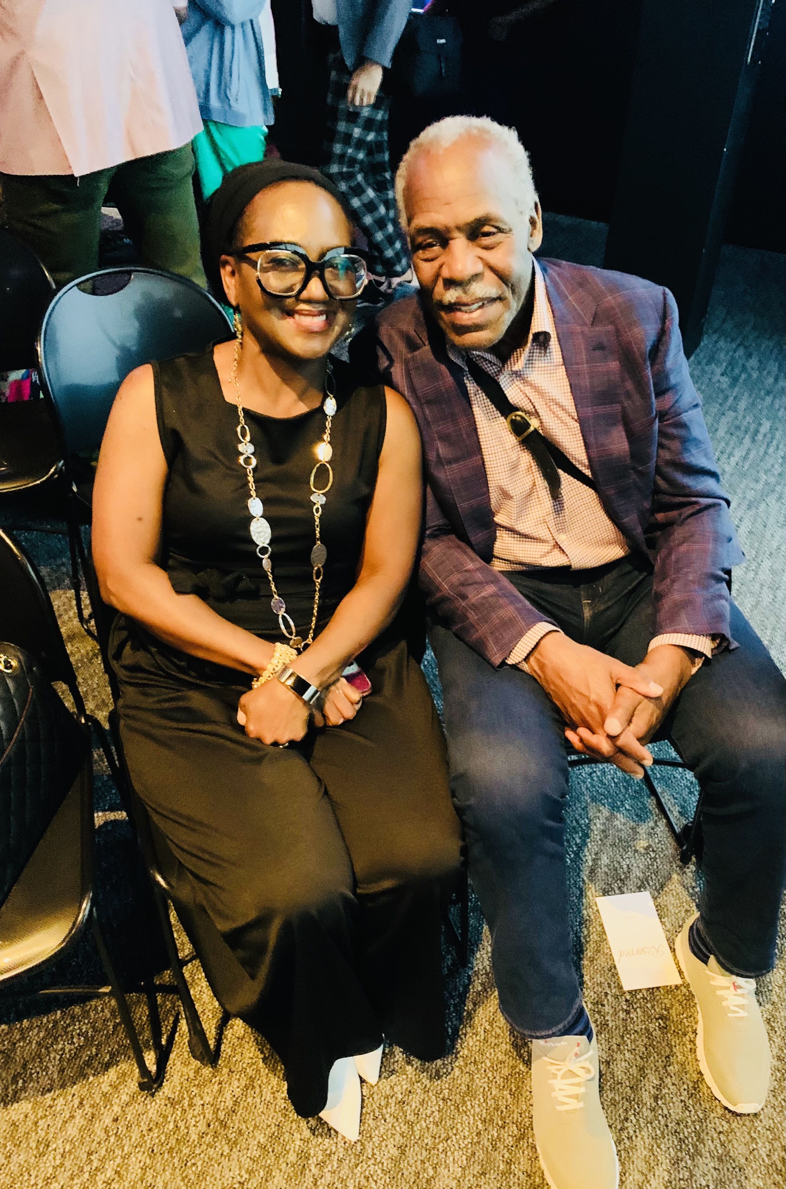 Lin. Woods and Danny Glover at Black Music and Entertainment Induction Announcement and Reception in Atlanta on June 12, 2023 at ModEx.
