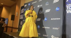 Ce Ce Winans delighting the media in the press room of The 38th Annual Stellar Awards at the Orleans Arena in Las Vegas on July 15, 2023. Photo by Lin. Woods